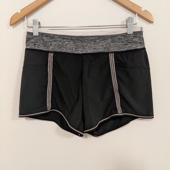 Lululemon Run The Fastest Short Black/Heathered Black/Pink Mist 4 - Picture 2 of 16